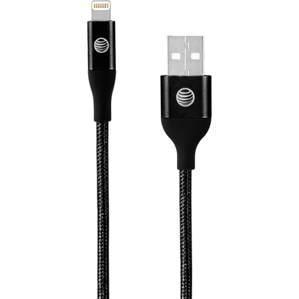 AT&T 6-foot Braided Cable Lightning - Black